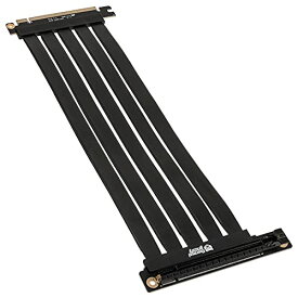 Thermal Grizzly PCIe 4.0 ライザーケーブル 長さ30cm フレキシブルライザーケーブル PCI-e 4.0 x16 拡張カードを簡単に挿入 フルスピード 16x PCIeライザーエクステンダー コンピュータグラフィックスカードと互換性あり ブラック