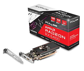 Sapphire 11315-01-20G パルス AMD Radeon RX 6400 ロープロファイルゲーミンググラフィックスカード 4GB GDDR6 AMD RDNA 2 ブラック