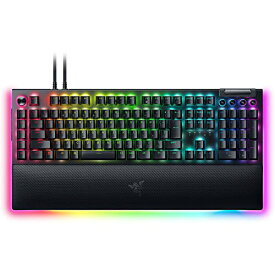 Razer(レイザー) BlackWidow V4 Pro JP Green Switch 追加のマクロキーやライティングなど様々なカスタマイズでゲームから日々の作業までこなせるゲーミングキーボード コマンドダイヤルと8つの専用マクロキー搭載 アンダーグロー Chroma RGB 日本語配列 ブラックウィドウ ブ