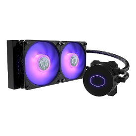 CoolerMaster MasterLiquid ML240L RGB V2 クローズループ AIO CPU液体クーラー 第3世代デュアルチャンバーポンプ 240 RAD SickleFlow 120mm PWM RGB照明 AMD Ryzen AM5/AM4/Intel LGA1700*/1200/115X用