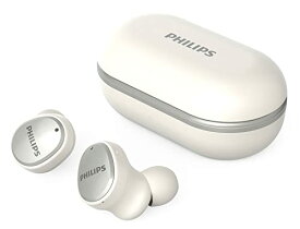 PHILIPS フィリップス Bluetooth ワイヤレスイヤホン TAT5556 アクティブノイズキャンセリング機能搭載 aptX対応 ワイヤレス充電 (ホワイト)