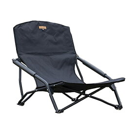 S'more(スモア) IronLow Armchair アウトドアチェア キャンプ チェア 椅子 折り畳み 折りたたみ椅子 アウトドア おしゃれ 鉄 ローチェア オックスフォード 収納袋付き (BLACK)