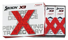 DUNLOP ダンロップゴルフボール SRIXON X3 2022年モデル 1ダース(12個入り) ホワイト