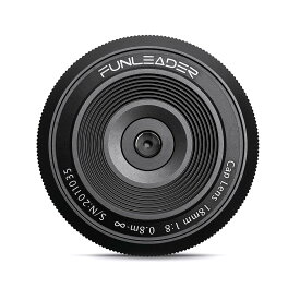 FUNLEADER CAPLENS 18mm f/8.0 Eマウント ソニーE ブラック レンズ