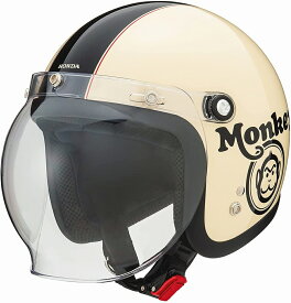 【HONDA】 Monkey ヘルメット アイボリー×ブラック Lサイズ(59-60 未満) ホンダ　モンキー 0SHGC-JC1C-WKL