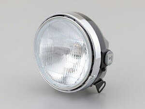 【DAYTONA(デイトナ)】 day-22713 ヘッドライト本体 H4-φ184×φ153 ブラック/リム クロームメッキ