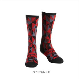 【GUEE(グイー)】 【4716112723596】 89493000 【ポスト投函便発送】GU GEO Socks Sサイズ(24.5-26.0cm)　ブラック/レッド / S