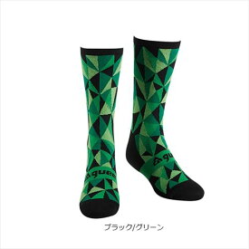 【GUEE(グイー)】 【4716112723602】 89494000 【ポスト投函便発送】GU GEO Socks Sサイズ(24.5-26.0cm)　ブラック/グリーン / S