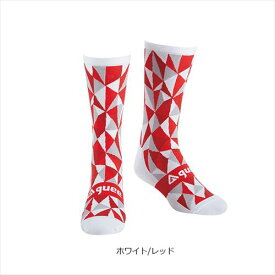 【GUEE(グイー)】 【4716112723626】 89496000 【ポスト投函便発送】GU GEO Socks Sサイズ(24.5-26.0cm)　ホワイト/レッド / S