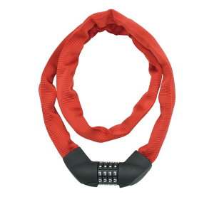 【I live(アイリブ)】 【4962625355148】 GHL-130 4.7mmチェーンロック ダイヤルタイプ レッド