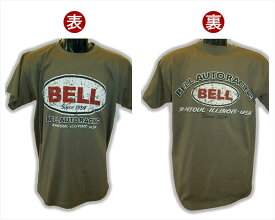 【モトグラフィックス】 【4580041200264】 MT-BELL-GREEN-XL Tシャツ KHAKI-MILLTARY GREEN ＃XL Bell Auto Racing