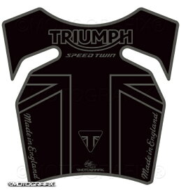 【定形外郵便】【モトグラフィックス】 【4580041244534】 MT-TT040KK タンクパッド BLK／GRY TRIUMPH Speed Twin1200 19-21