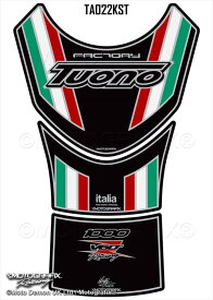 【定形外郵便】【モトグラフィックス】 【4580041244008】 MT-TA022KST タンクパッド BLK／RED／WHT APRILIA Tuono 01-05