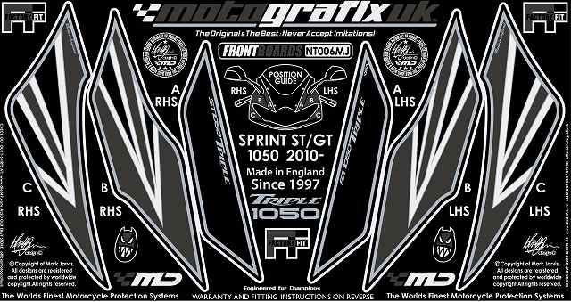 【モトグラフィックス】 【4580041206587】 MT-NT006MJ ボディパッド FRONT SPRINT ST／GT 10／11：GLOBAL MOTO