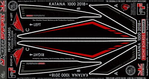 【モトグラフィックス】 【4580041244169】 MT-NS026KR ボディパッド FRONT KATANA 18-21