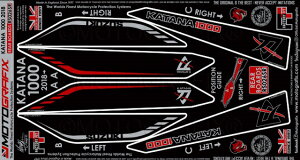【モトグラフィックス】 【4580041244190】 MT-RS026SR ボディパッド REAR KATANA 18-21