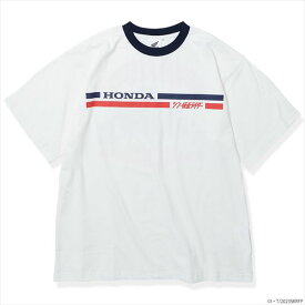 定形外　Honda(ホンダ) Honda ×『シン・仮面ライダー』コラボレーションアパレル リンガーTシャツ Wサイクロン号柄 ホワイト Lサイズ 0SS-EU2689539