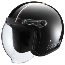 RIDEZ　ライズ 【4527625090699】 RIDEZ JB BK/WH/RD　バイク用ジェットヘルメット　ブラック/ホワイト/レッド