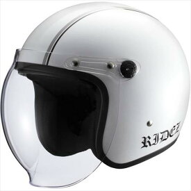RIDEZ　ライズ 【4527625090736】 RIDEZ JB WH/GM/BK　バイク用ジェットヘルメット　ホワイト/ガンメタリック/ブラック