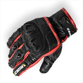 RIDEZ　ライズ 【4527625090996】 RIDEZ OCTANE GLOVE RED L　バイク用ショートグローブ　レッド　Lサイズ