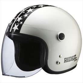 RIDEZ　ライズ 【4527625093164】 RIDEZ Jr STAR PEARL WHITE (53-54cm)　子ども用バイクヘルメット　パールホワイト
