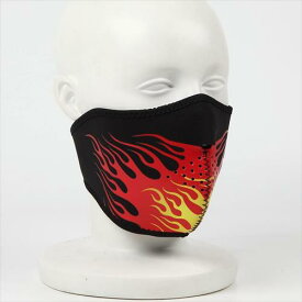 定形外 RIDEZ　ライズ 【4527625099432】 NEO FACEMASK RFM04 Flame RD ハーフフェイスマスク フレイム レッド