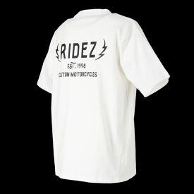 RIDEZ　ライズ 【4527625113749】 RIDEZ THUNDER LOGO TEE WH M RD7000　Tシャツ　ホワイト　Mサイズ