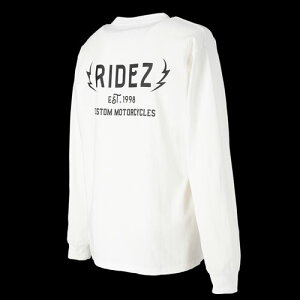 RIDEZ@CY y4527625113992z RIDEZ THUNDER LOGO L/S TEE WH L RD7004@OTVc@zCg@LTCY