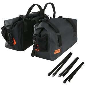 【4589946138740】【送料無料】【ドッペルギャンガー】 ターポリンサイドバッグ DBT393-BK【キャンプツーリングに必要な防水・大容量】 40L バイク用 ターポリンバッグシリーズ