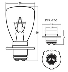 X^[ y4907894116861z A7028S 12V45/45W RP30 P15d-25-3@y10z d