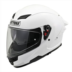 DAYTONA(デイトナ) 【4909449634820】 46448 バイク用 ヘルメット フルフェイス SG規格 ABS+PC ピンロックシート付属 インナーバイザー / スピーカーホール 装備 DN-001RS ホワイト Sサイズ(55-56cm) 46448