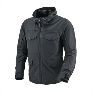 DAYTONA(デイトナ) 【4909449648537】 49717 バイク用 ジャケット 春秋 CE規格 ソフトプロテクター付属 ストレッチ 撥水 タクティクールパーカー DJ-022 ブラック Mサイズ 49717