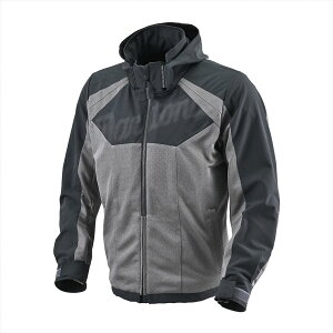 DAYTONA(デイトナ) 【4909449648704】 49734 バイク用 ジャケット 春夏 CE規格 ソフトプロテクター付属 ストレッチ メッシュ ストリートデュアルパーカー DJ-023 グレー XLサイズ 49734