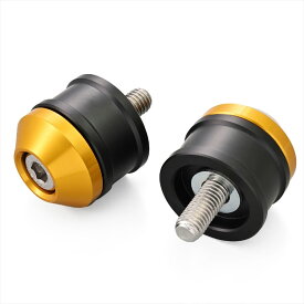 DAYTONA(デイトナ) 【4909449648391】 49120 アルミビレット バイク用 バーエンド カワサキ(M8)用 ミドルウエイトバーエンド ハイディッシュ ゴールド 49120