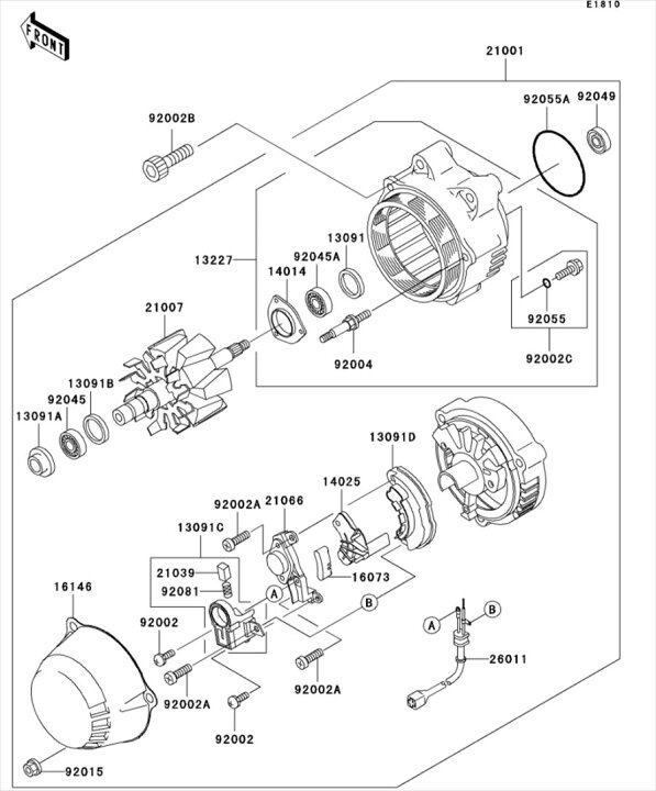 楽天市場】Kawasaki カワサキ 純正部品 13091-1466 レクテイフアイヤ 