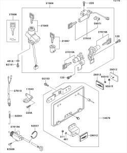 Kawasaki �J���T�L �������i 27008-1103 �L�[(���b�N)�A�u�����N �S���i�V��(OPTION)
