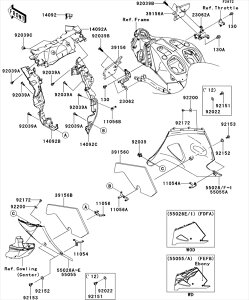 Kawasaki �J���T�L �������i 39156-0739 �p�b�h�A�^���N�@�T�C�h�ALH