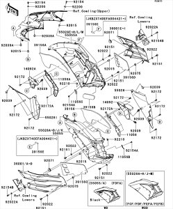 Kawasaki �J���T�L �������i 39156-0783 �p�b�h�A�T�C�h�@�J�E�����O�ALH
