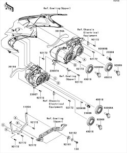 Kawasaki �J���T�L �������i 39156-0806 �p�b�h�A�w�b�h �����v�ALH