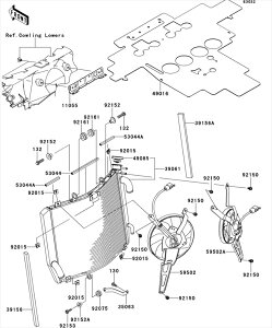 Kawasaki �J���T�L �������i 39156-0873 �p�b�h�A���W�G�[�^ LH