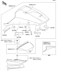 Kawasaki �J���T�L �������i 39156-0896 �p�b�h�A20X20X3