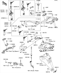 Kawasaki �J���T�L �������i 55020-0855 �K�[�h�A�V�[�g�@�X�g���C�J