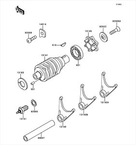 Kawasaki �J���T�L �������i 601A6003 �{�[�� �x�A�����O�A#6003