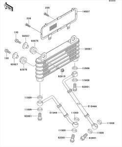 Kawasaki �J���T�L �������i 92001-1930 �{���g�A14X28.5