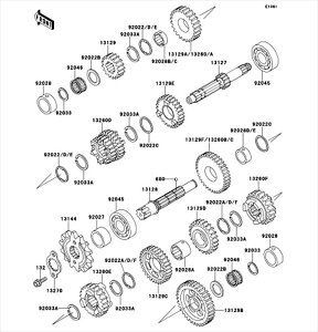 Kawasaki �J���T�L �������i 92046-044 �x�A�����O(�j�[�h��)�A20R2513P