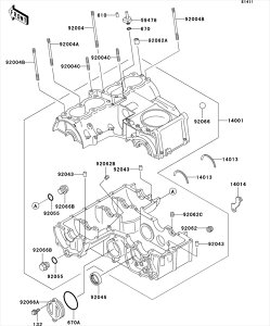 Kawasaki �J���T�L �������i 92046-051 �x�A�����O(�j�[�h��)�A37BTM4312