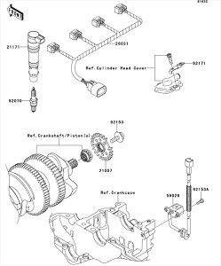 Kawasaki �J���T�L �������i 92070-0014 �v���O(�X�p�[�N)�ACR9EIA9(NGK)