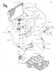 Kawasaki �J���T�L �������i 39062-0887 �z�[�X(�N�[�����O)�A5.5X10.5X570