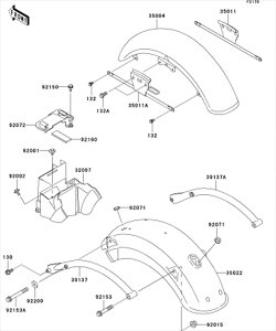 Kawasaki �J���T�L �������i 39137-1059 �X�e�[�R���v�ARR �t�F���_�ALH