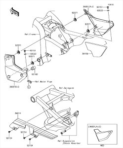 Kawasaki �J���T�L �������i 39156-0531 �p�b�h�ARH�A�T�C�h�J�o�[